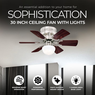 Westinghouse 30lb 6 Blade Ceiling Fan w/Dimmable LED Light Fixture (Open Box)