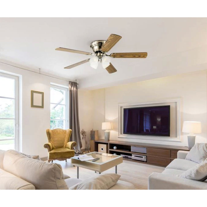 Westinghouse 52" Contempra IV Brass Finish Ceiling Fan w/Light Kit (Open Box) - VMInnovations