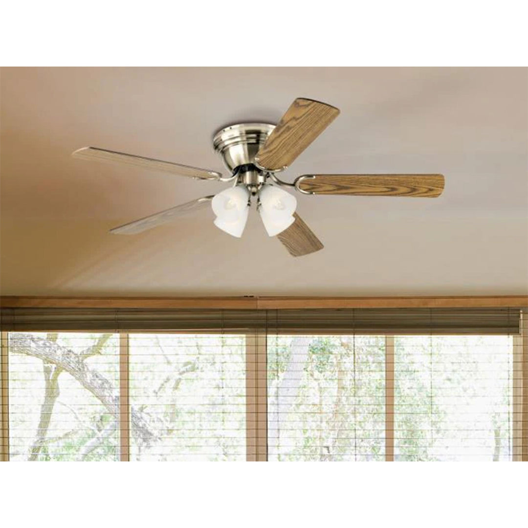 Westinghouse 52" Contempra IV Antique Brass Finish Ceiling Fan with Light Kit