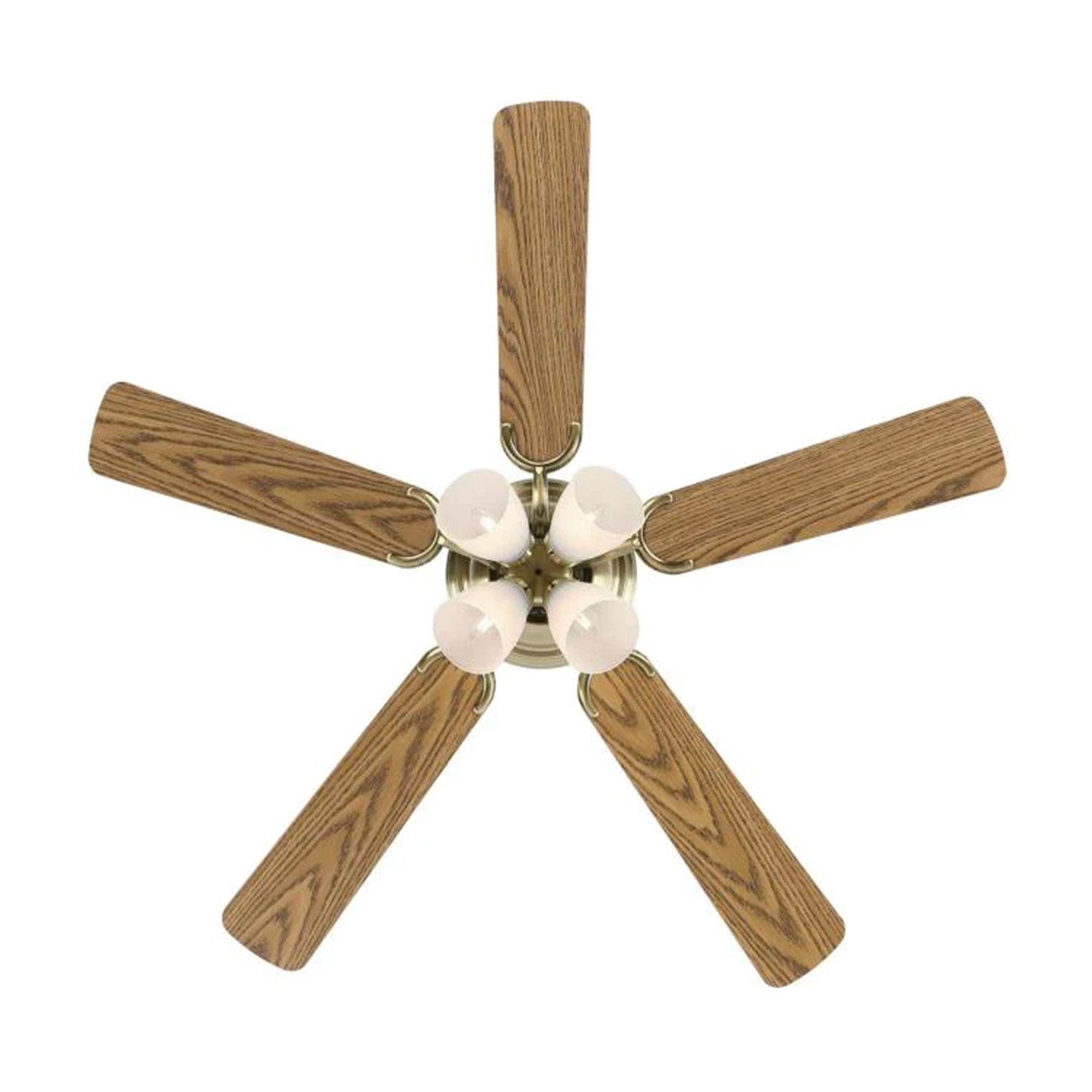 Westinghouse 52" Contempra IV Antique Brass Finish Ceiling Fan with Light Kit - VMInnovations
