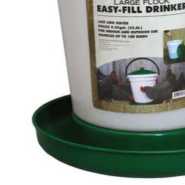 Harris Farms Poultry Drinker with Top Lid and Carrying Handle for Any Size Flock