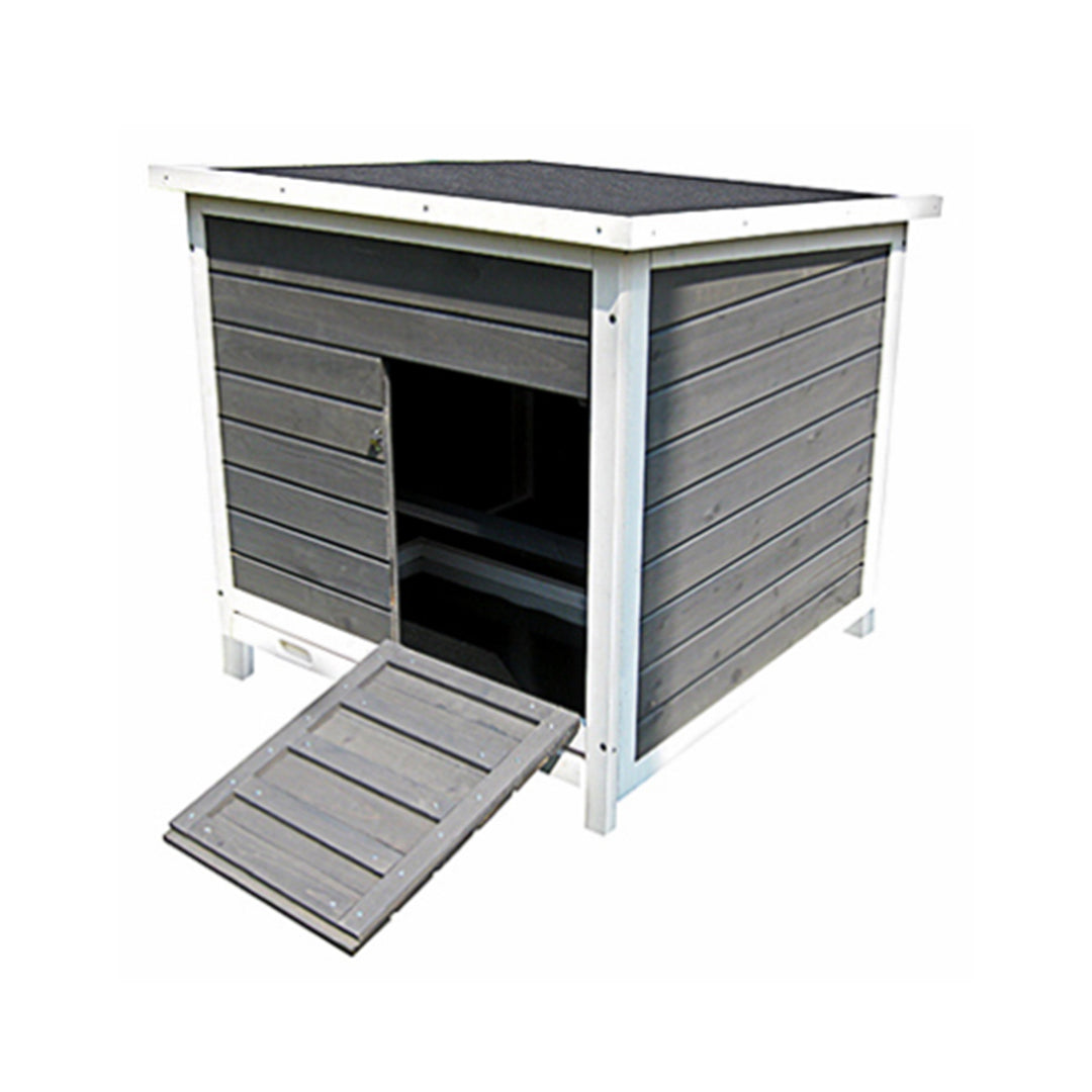 My Backyard Farm 29 x 30 x 27.9 Inch Nesting & Roosting Box w/Metal Tray, Gray - VMInnovations