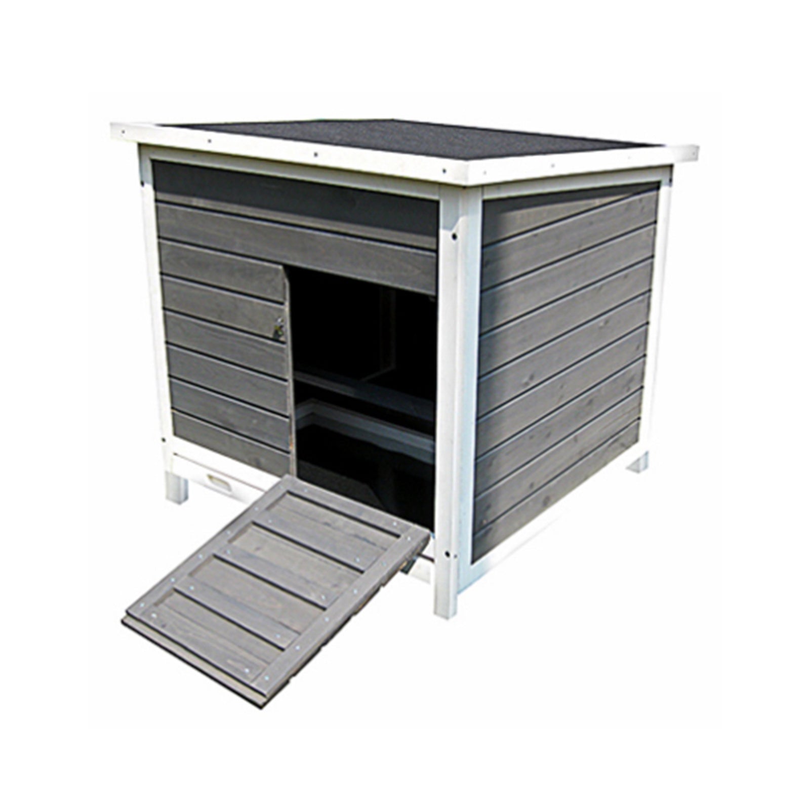 My Backyard Farm 29 x 30 x 27.9 Inch Nesting & Roosting Box w/Metal Tray, Gray - VMInnovations
