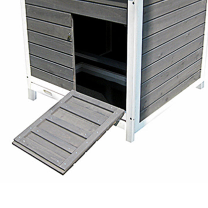 My Backyard Farm 29 x 30 x 27.9 Inch Nesting & Roosting Box w/Metal Tray, Gray - VMInnovations