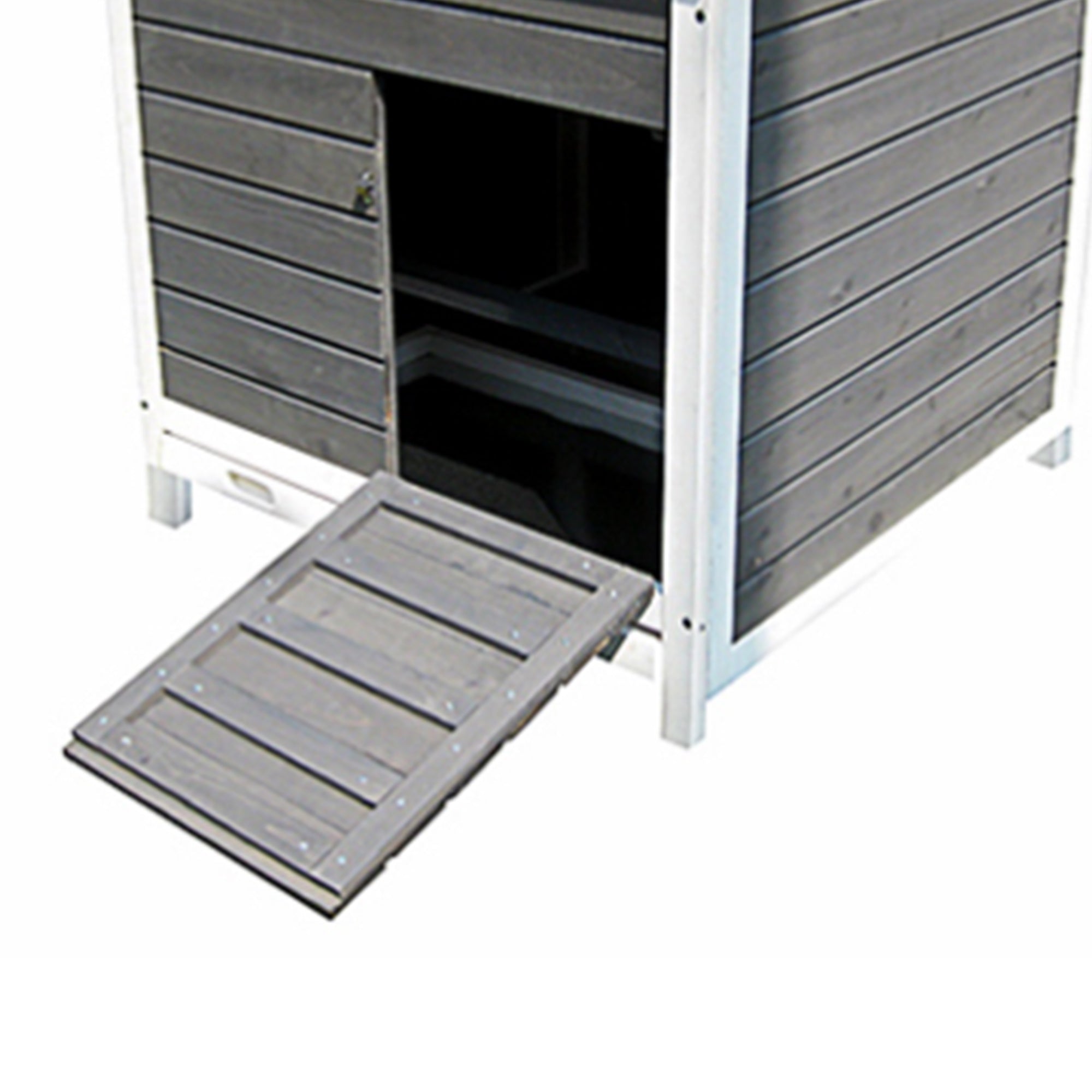 My Backyard Farm 29"x30"x27.9" Nesting & Roosting Box w/Tray, Gray (Open Box) - VMInnovations
