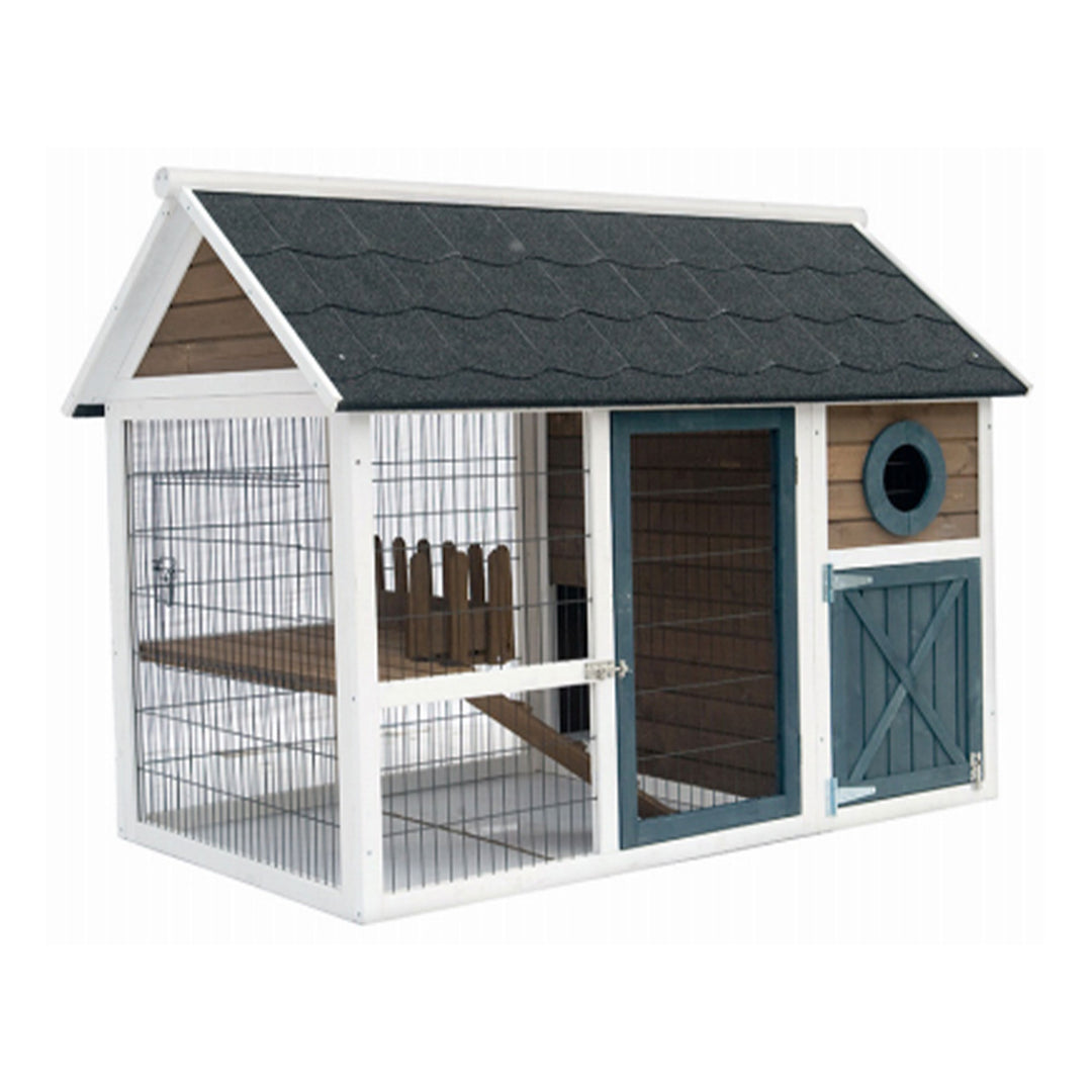 My Backyard Farm 2 Story Design Hutch Bunny Barn w/Pull Out Tray (Open Box)