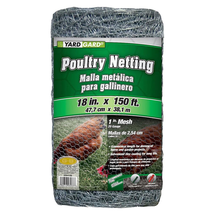 YardGard 20 Gauge Galvanized Poultry Netting for Animal Confinement and Plants