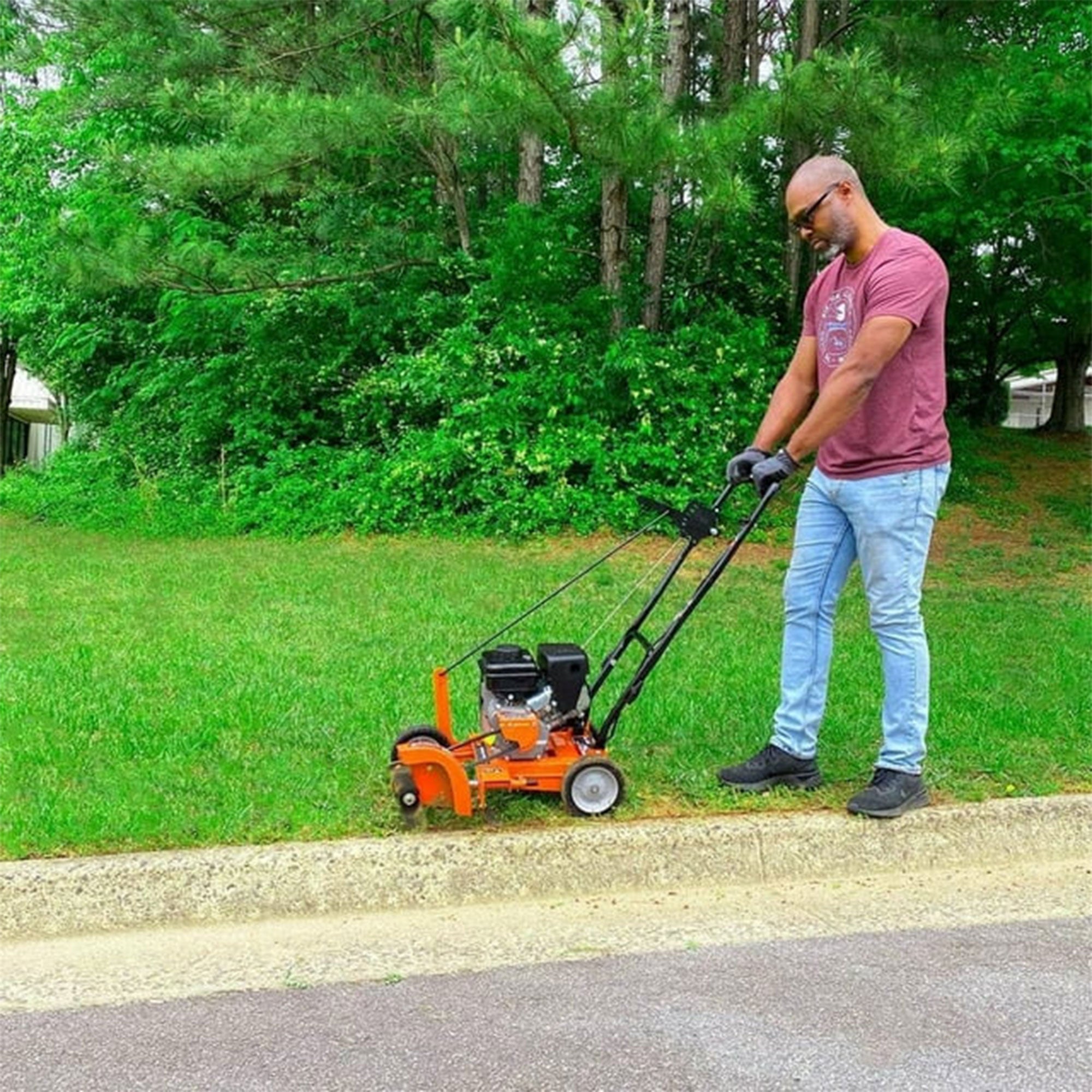 Yard Force 9 Inch 79cc Gas Powered Landscape Edger with Included Extra Blade - VMInnovations