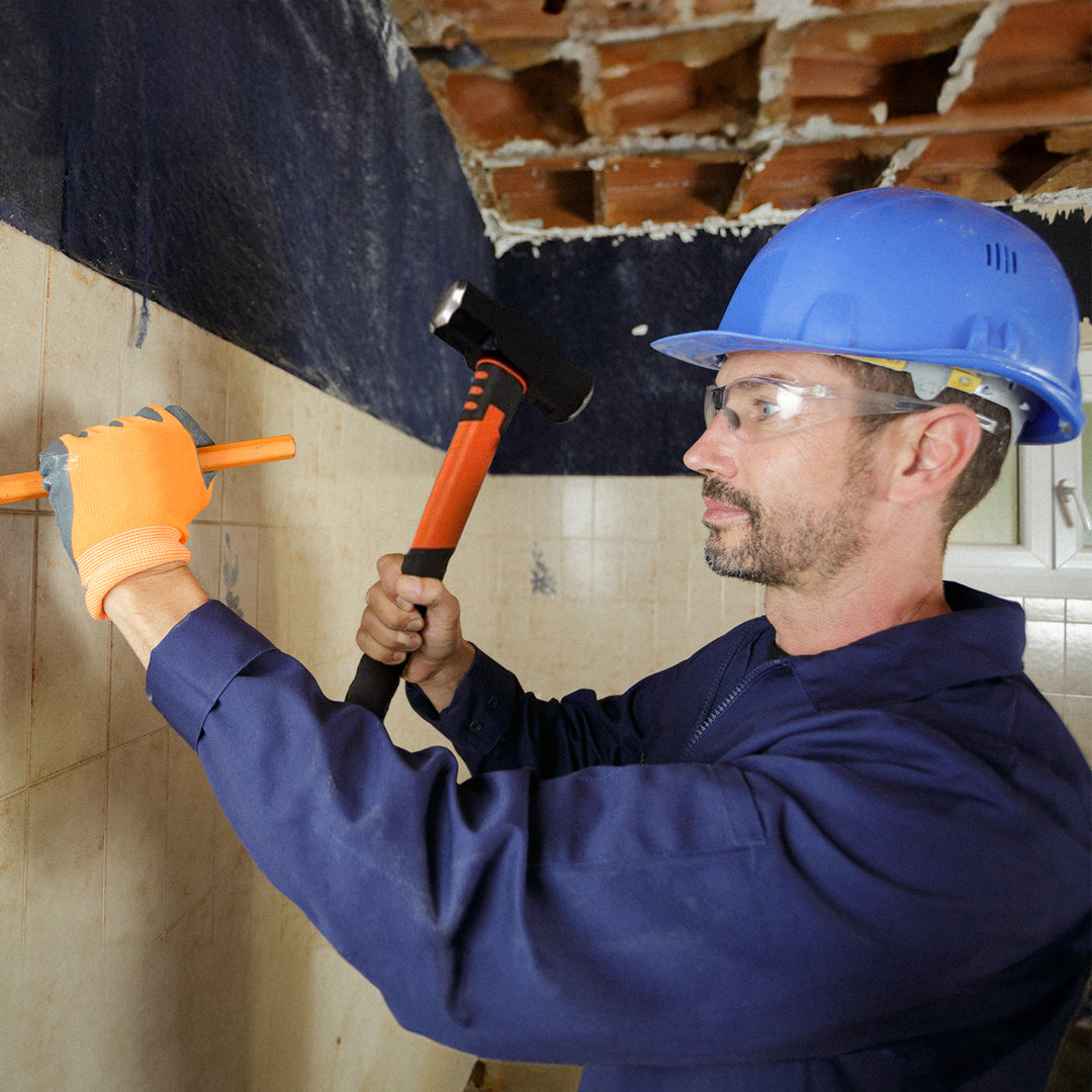 GROZ 4 Pound Head Hard Face Sledge Hammer with 16 Inch Fiberglass Handle (Used)