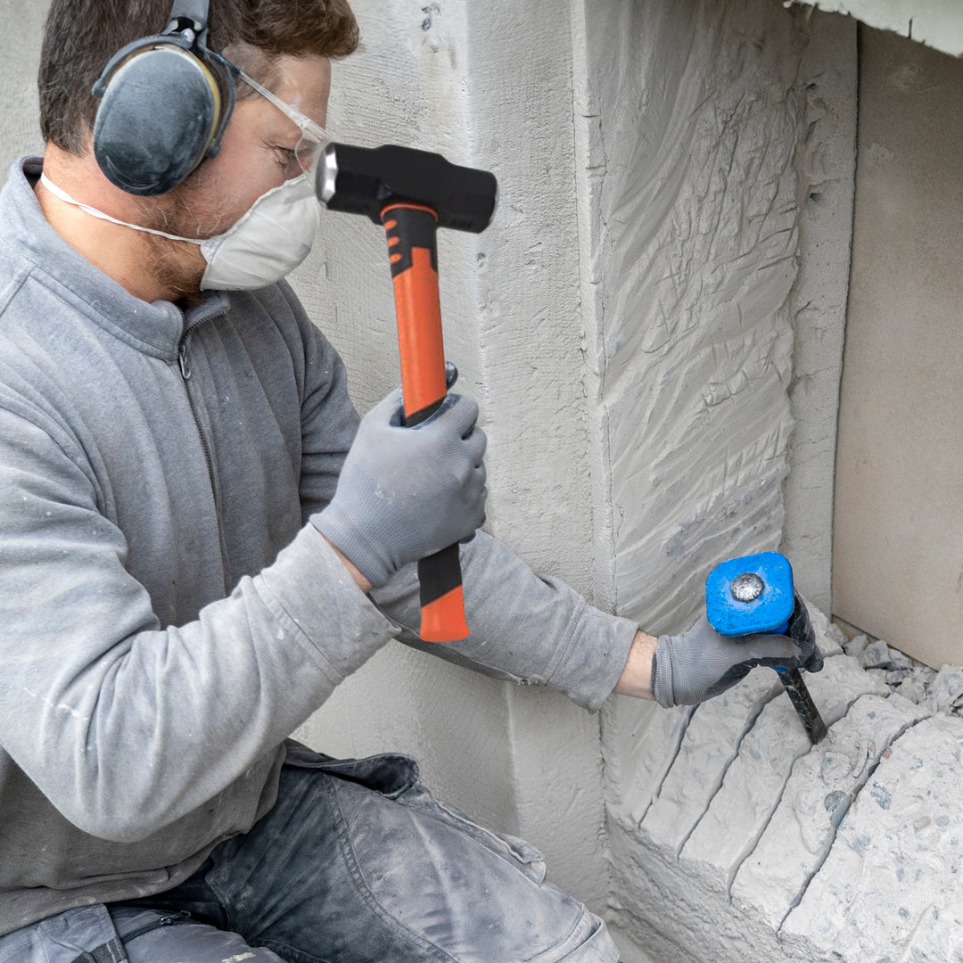 GROZ 4 Pound Head Hard Face Sledge Hammer with 16 Inch Fiberglass Handle (Used)