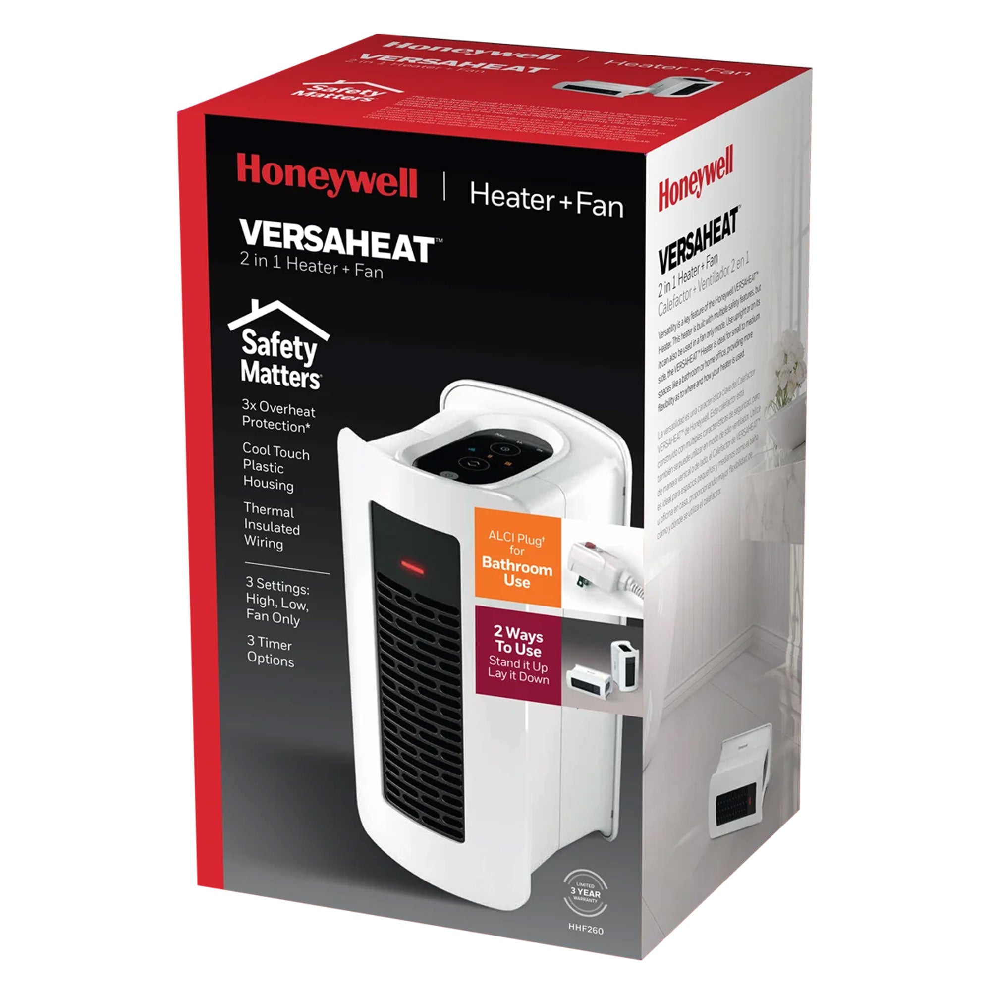 Honeywell VersaHeat Digital 2 In 1 Position Heater and Fan (Open Box) - VMInnovations