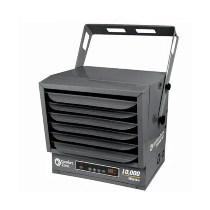 Comfort Zone 10,000W Fan Forced Ceiling Mount Industrial Heater, Gray (Open Box) - VMInnovations