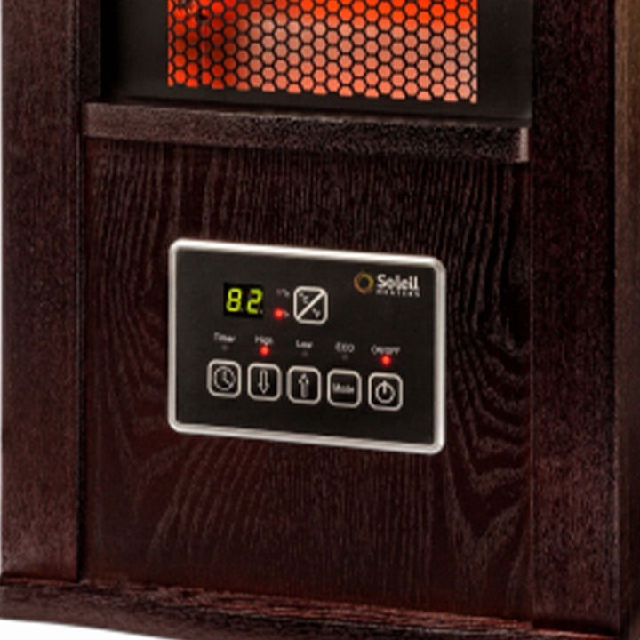 Geneva Industrial Infrared Quartz Wood Cabinet Space Heater with Remote Control