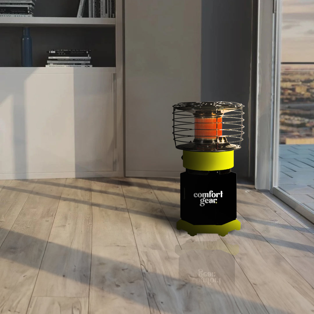 Comfort Gear 2 Pack 360 Degree Propane Heater, 7500 to 10000 BTU, Black/Yellow - VMInnovations