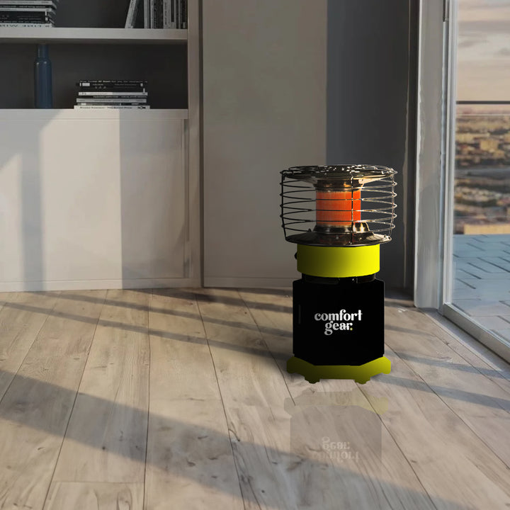Comfort Gear Portable 360 Degree Propane Heater, 7500 to 10000 BTU, 1 lb LP Tank - VMInnovations