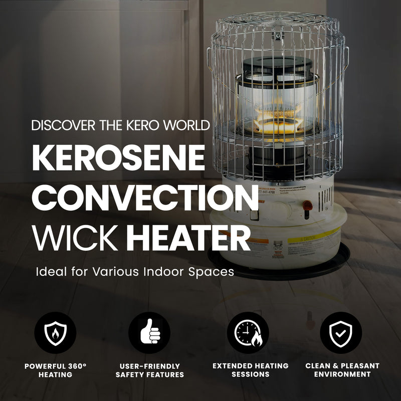 Kero World Kerosene Convection Wick Heater w/Radiant & Convective Heat(Open Box)