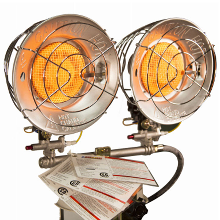 Dura Heat Double Burner Propane Heater, 30,000 BTU, Portable Gas Heater (Used)