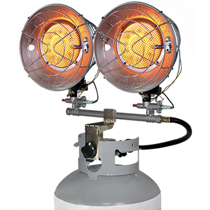 Dura Heat Double Burner Propane Heater, 30,000 BTU, Portable Heater (For Parts) - VMInnovations