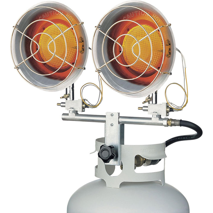 Dura Double Burner Propane Heater, 30,000 BTU, Portable Gas Heater (Open Box) - VMInnovations