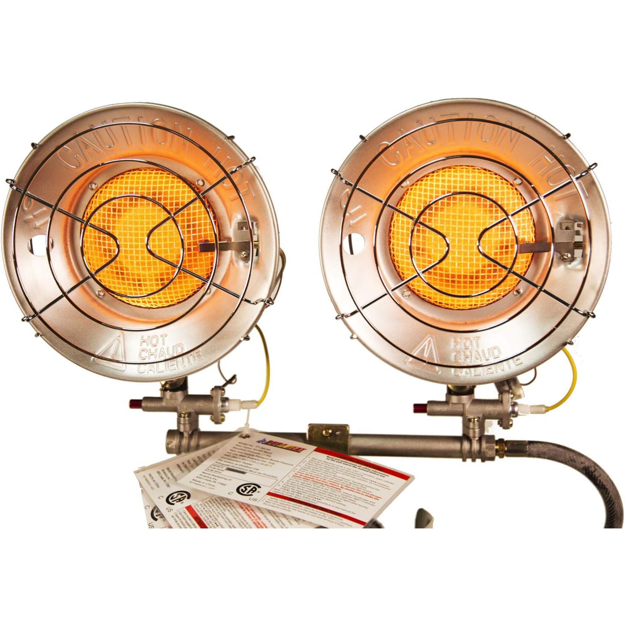 Dura Heat 2 Pack Double Burner Propane Heater, 30,000 BTU, Portable Gas Heater - VMInnovations