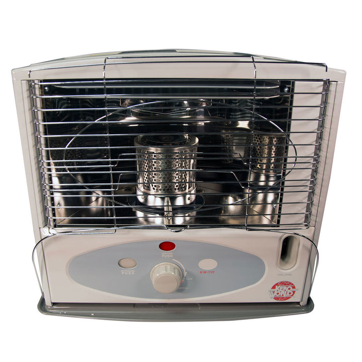 Kero World 10,000 BTU Kerosene Wick Heater with Chimney System, Gray (Open Box)