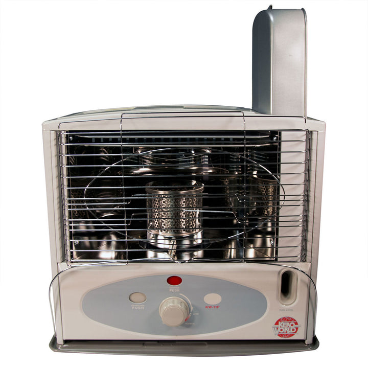 Kero World 10,000 BTU Kerosene Wick Heater with Chimney System, Gray (Open Box)