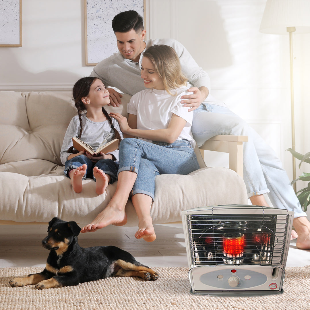 Kero 10,000 BTU Kerosene Wick Heater w/Sure-Seat Chimney System, Gray (Used)