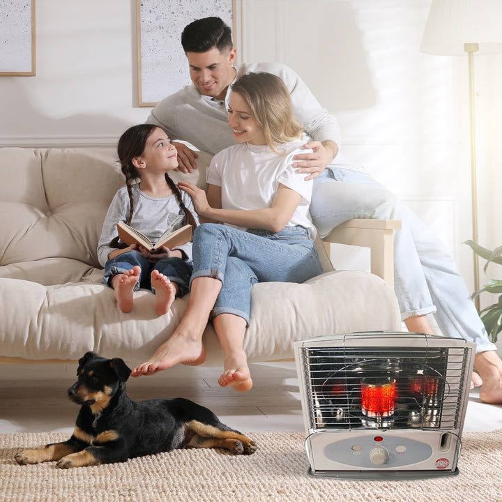 Kero 10,000 BTU Kerosene Wick Heater w/Sure-Seat Chimney System, Gray (Used)