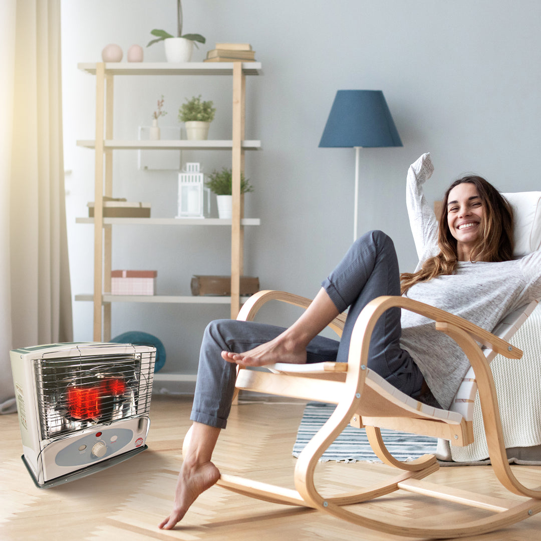 Kero 10,000 BTU Kerosene Wick Heater w/Sure-Seat Chimney System, Gray (Used)