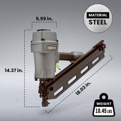 Master Mechanic Pneumatic 34 Degree Clipped Paper Collated Nailer (Open Box)