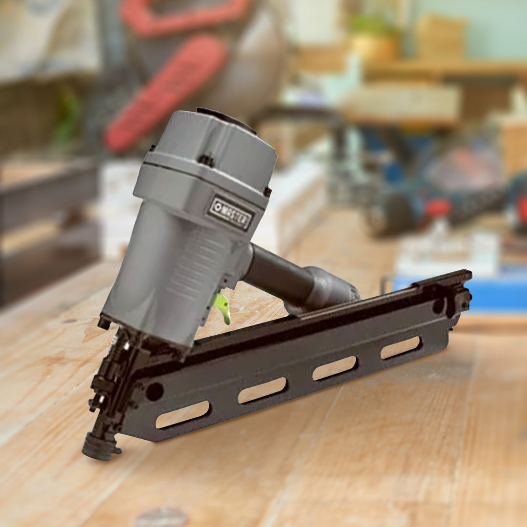 Master Mechanic Pneumatic 34 Degree Clipped Paper Collated Nailer (Open Box)