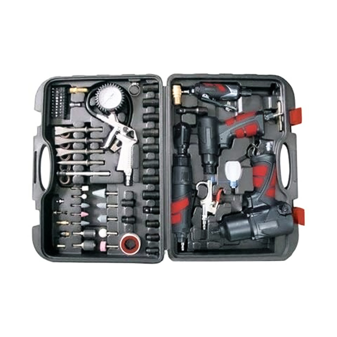 Master Mechanic 100PC Air Tool Kit with Impact Wrench and Ratchet Wrench (Used)