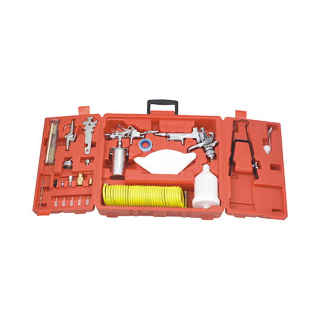 Master Mechanic Spray Gun Kit with Cleaning Brush Set and Easy Trigger Pivot