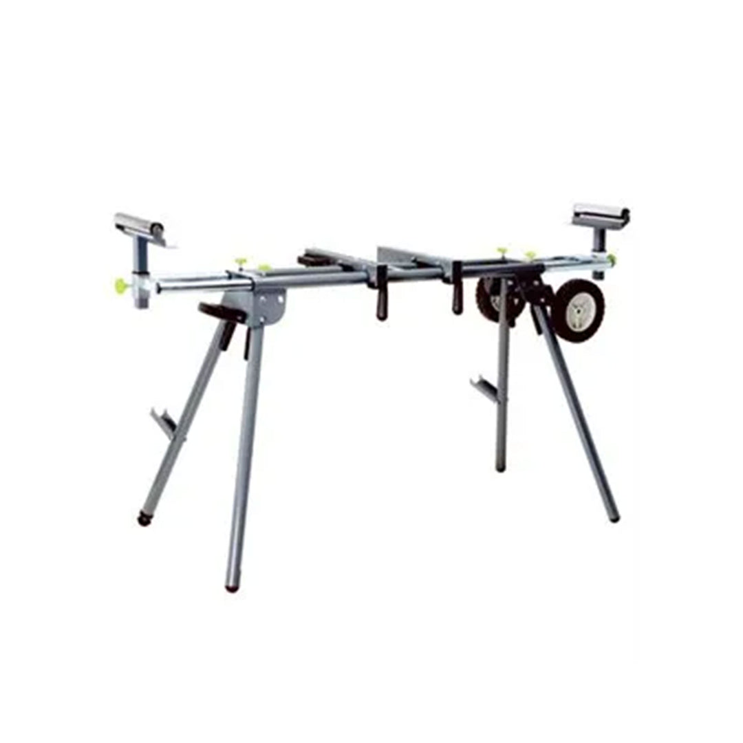 Master Mechanic Adjustable Folding Miter Saw Stand w/Wheels, Black (Open Box)