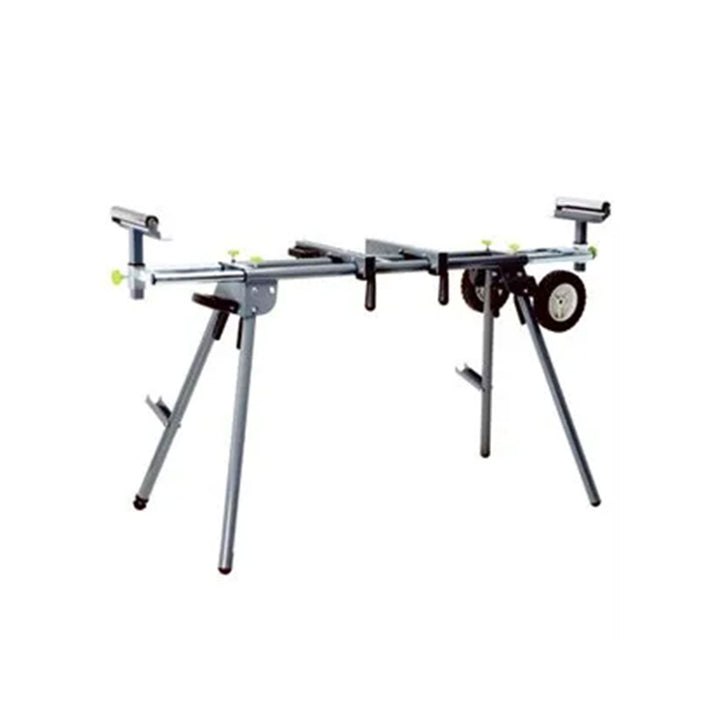 Master Mechanic Adjustable Folding Miter Saw Stand w/Wheels, Black (Open Box)