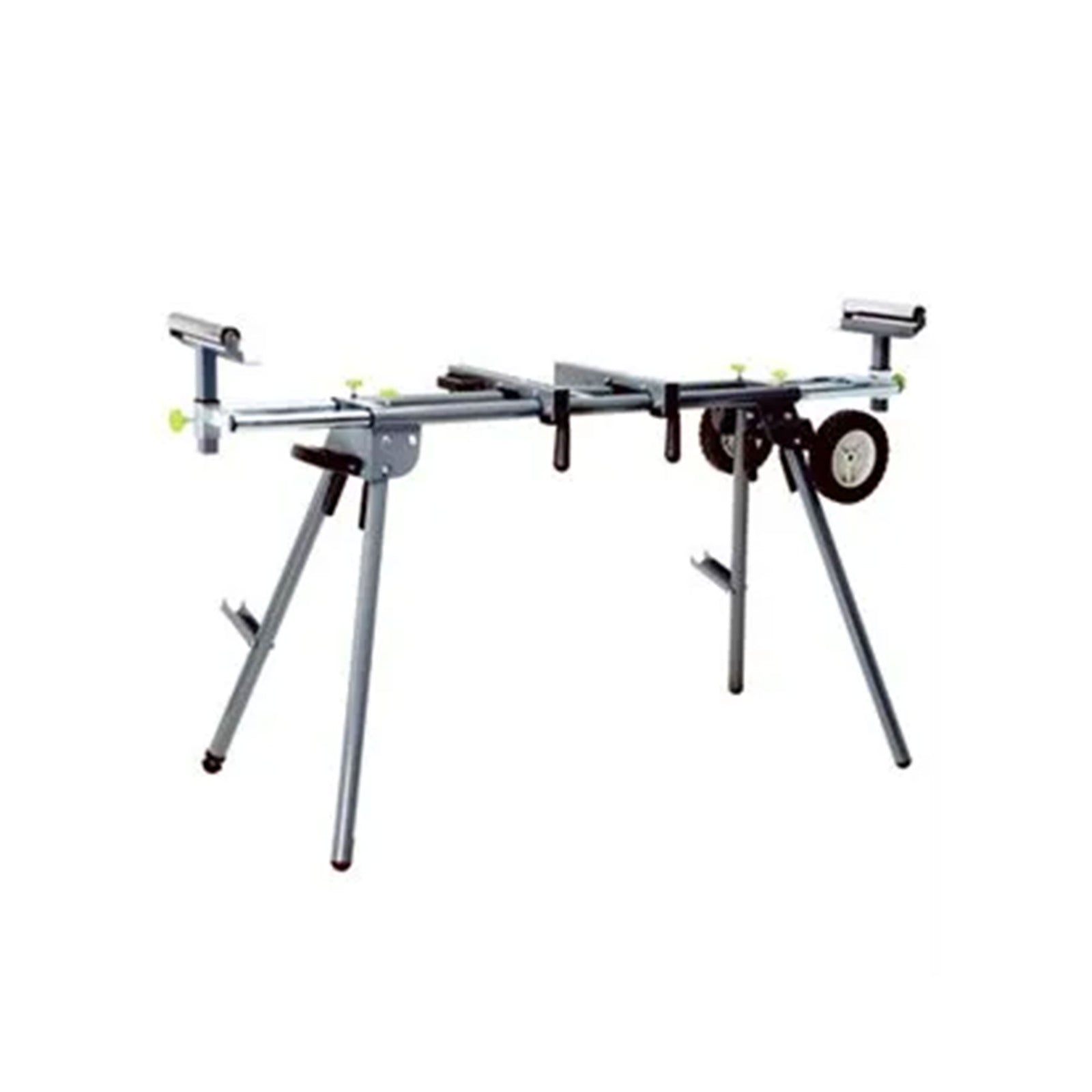 Master Mechanic Adjustable Folding Miter Saw Stand w/Wheels, Black (Open Box) - VMInnovations