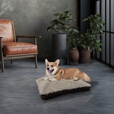 Aspen Pet 36x27" Faux Leather Gusset Pillow Pet Bed Removeable Cover (Open Box) - VMInnovations