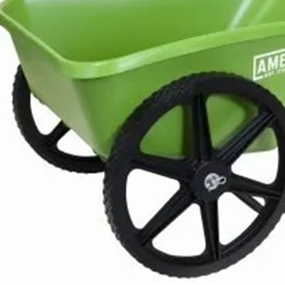 Ames 5 Cubic Feet Total Control Handle Wheelbarrow Poly Tray Lawn Cart, Green - VMInnovations