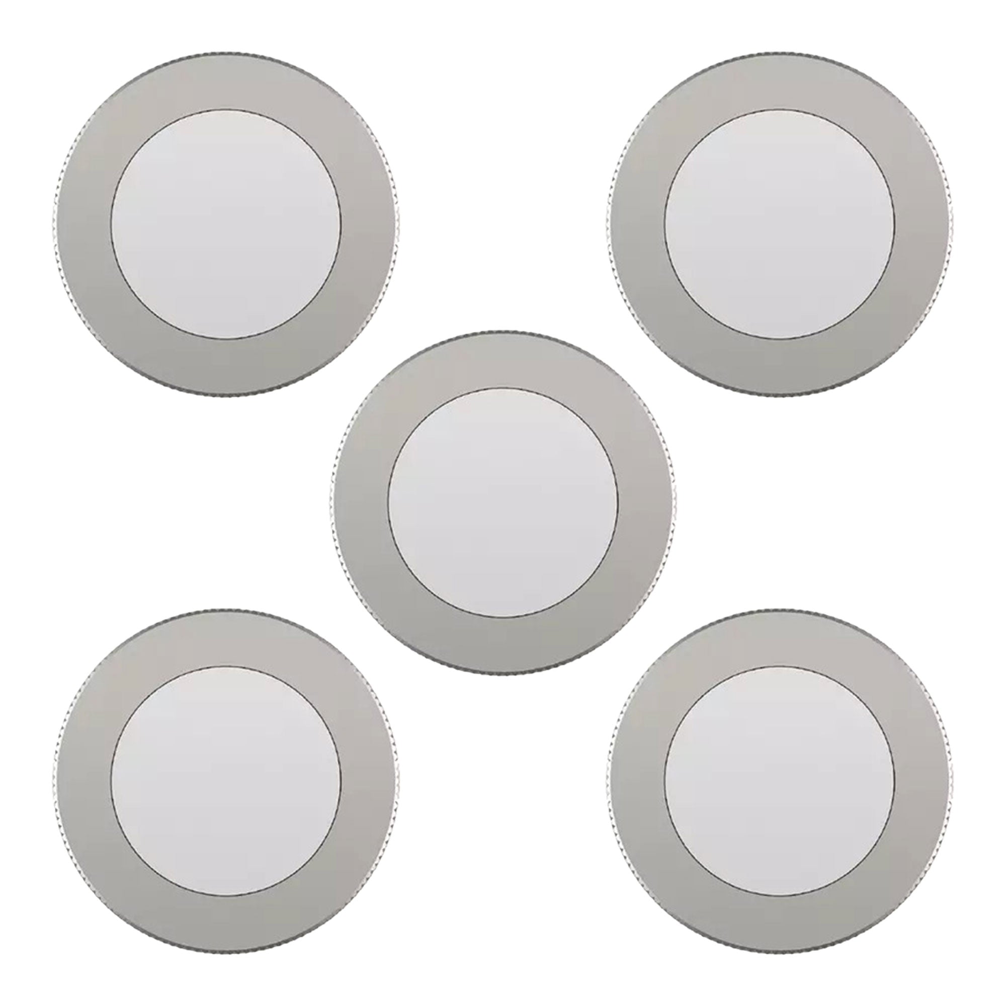 GE Dimmable Modern Corded Electric Plastic LED Puck Lights, Silver (Open Box) - VMInnovations