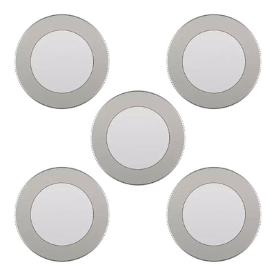 GE Dimmable Modern Corded Electric Plastic LED Puck Lights, Silver (Open Box)