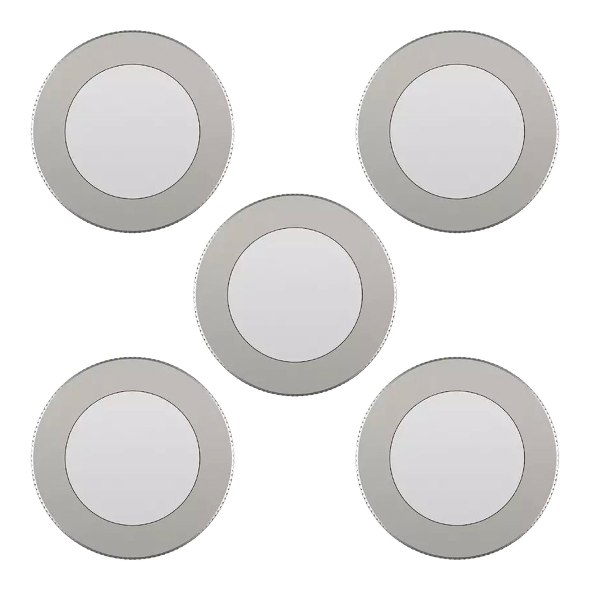 GE Dimmable Modern Corded Electric Plastic LED Puck Lights, Silver (Open Box) - VMInnovations