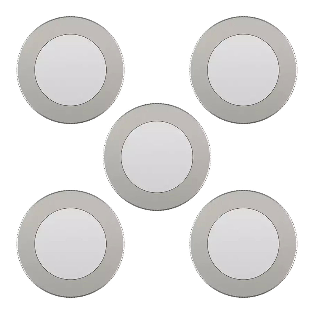 GE Dimmable Modern Corded Electric Plastic LED Puck Lights, Silver (Open Box)