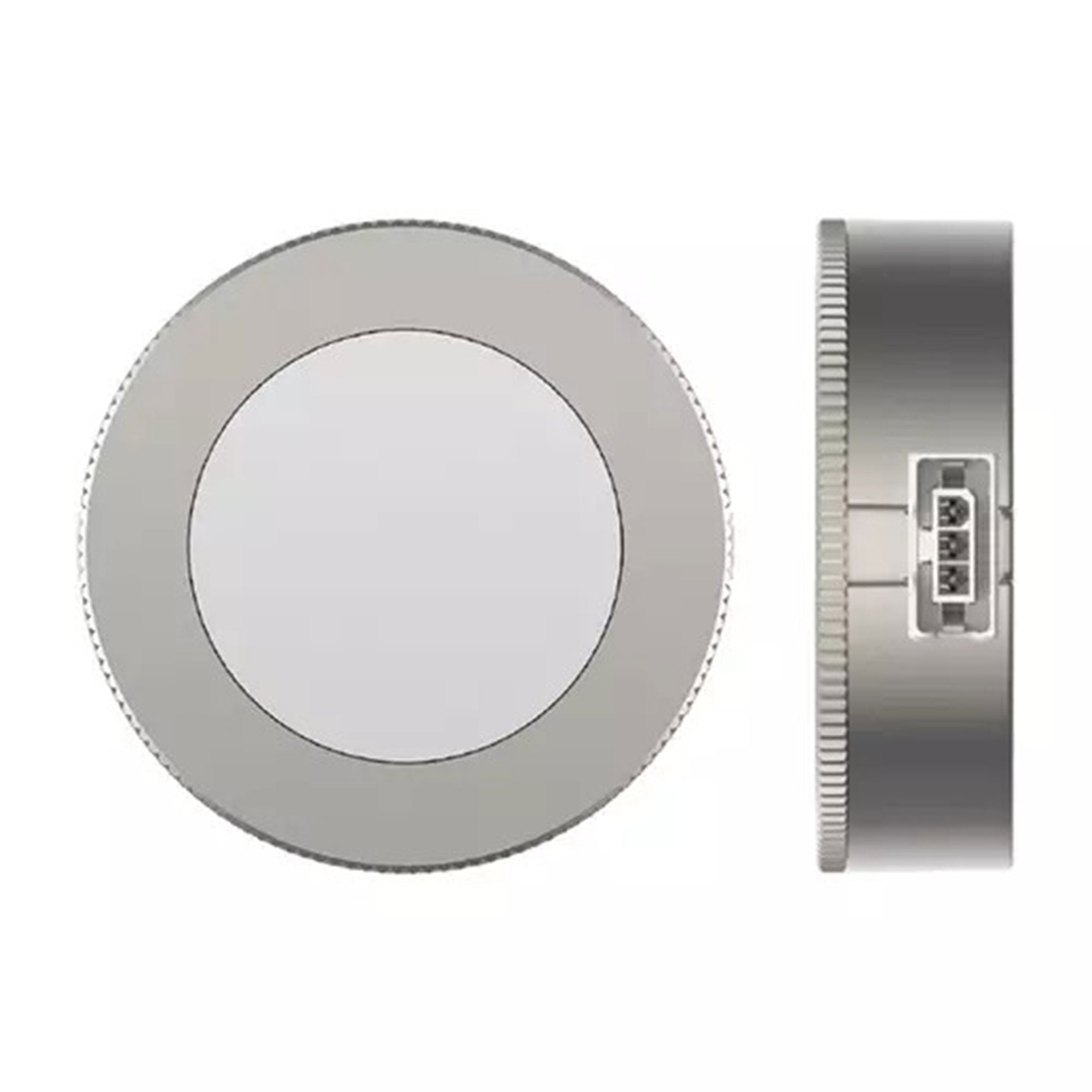 GE Dimmable Modern Corded Electric Plastic LED Puck Lights, Silver (Open Box) - VMInnovations