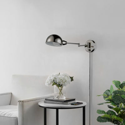 Globe Electric LED Pharmacy Wall Sconce with Steel Finish and Extendable Arm - VMInnovations