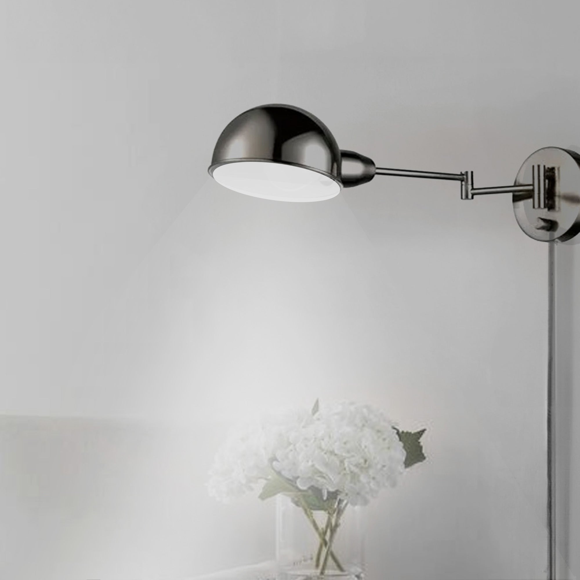 Globe Electric LED Pharmacy Wall Sconce with Steel Finish and Extendable Arm - VMInnovations