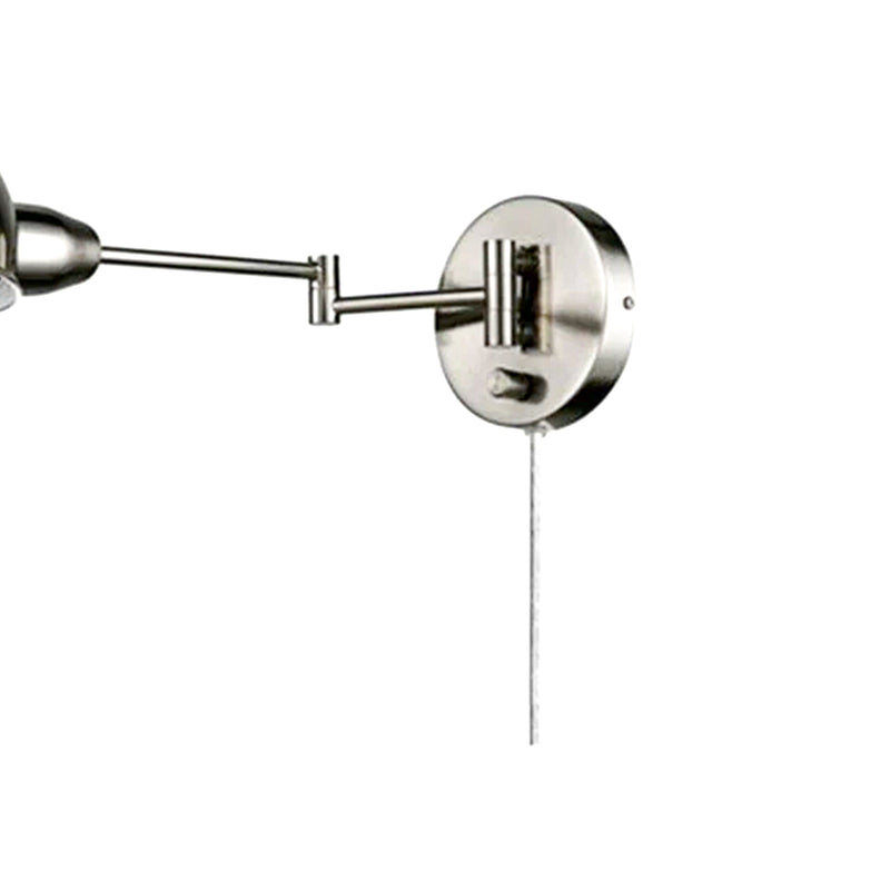 Globe Electric LED Pharmacy Wall Sconce with Steel Finish and Extendable Arm