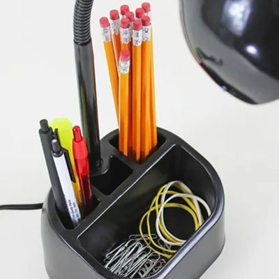 Globe Electric LED Integrated Goose Neck Desk Lamp with USB Port and Organizer - VMInnovations