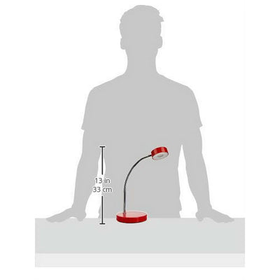 Globe Electric 15.75 x 5 x 52.4" LED Integrated Goose Neck Desk Lamp, Red (Used) - VMInnovations