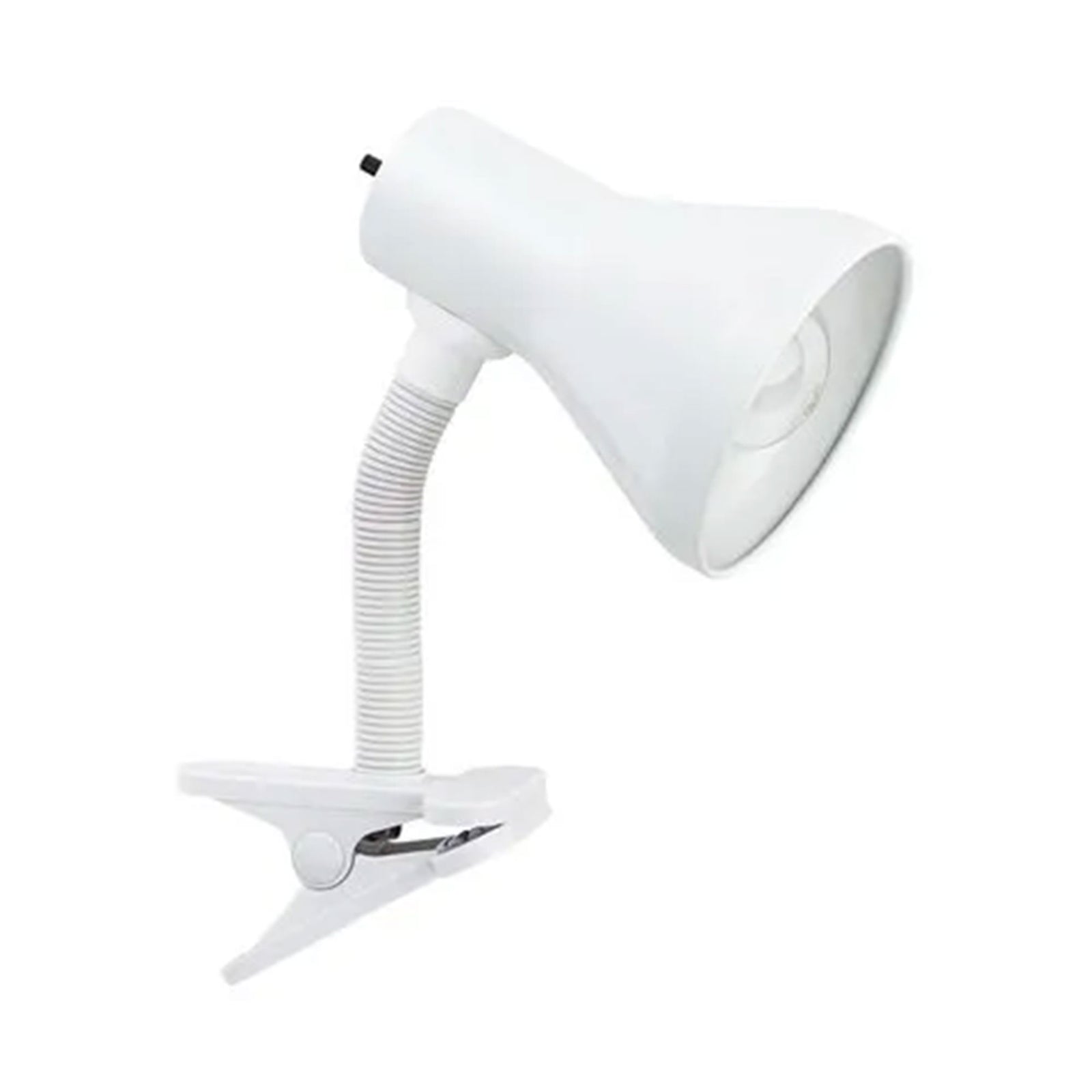 Globe Electric 10.25" LED Goose Neck Clip Lamp with Rotary On/Off Switch, White - VMInnovations