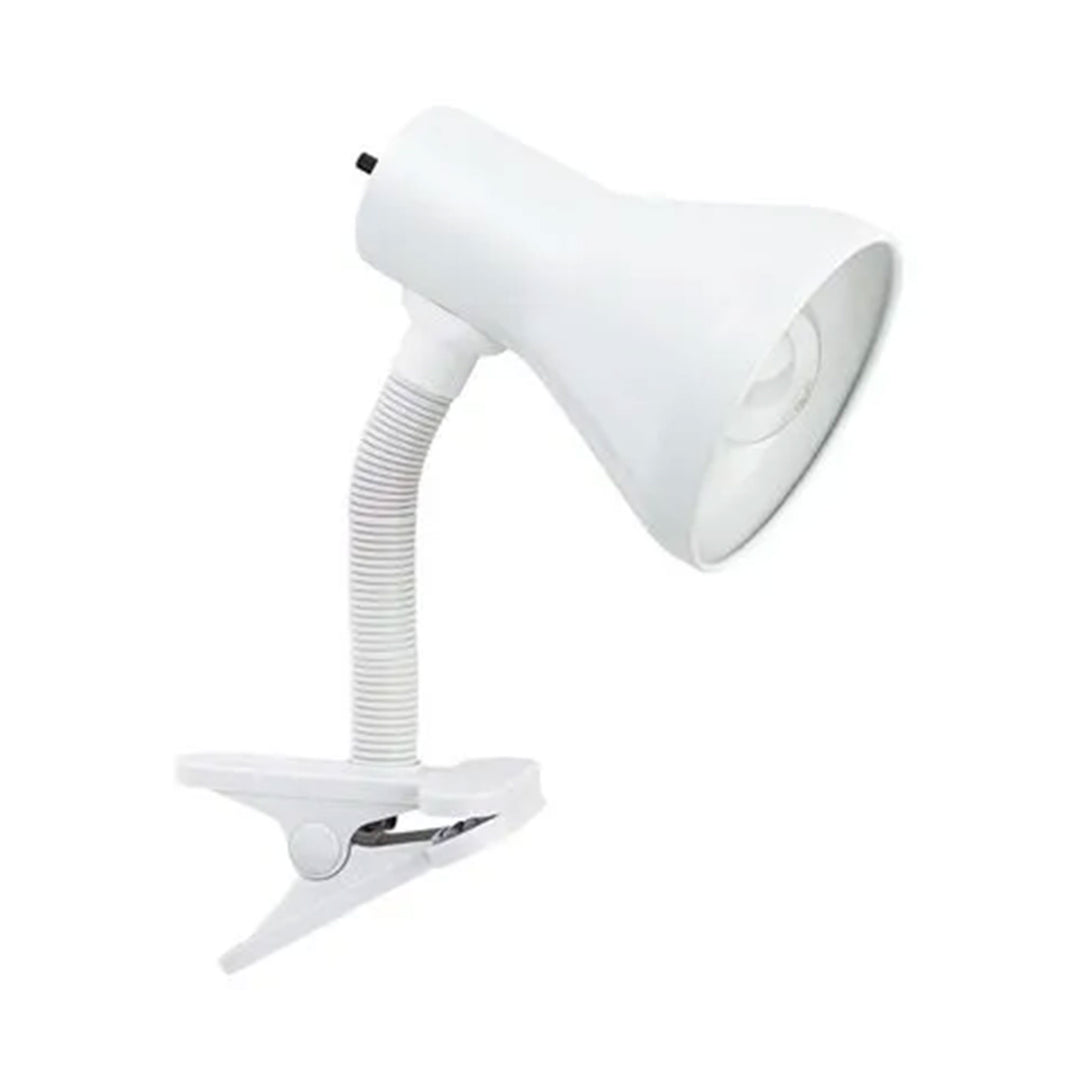 Globe Electric 10.25" LED Neck Clip Lamp w/Rotary On/Off Switch, White (Used)